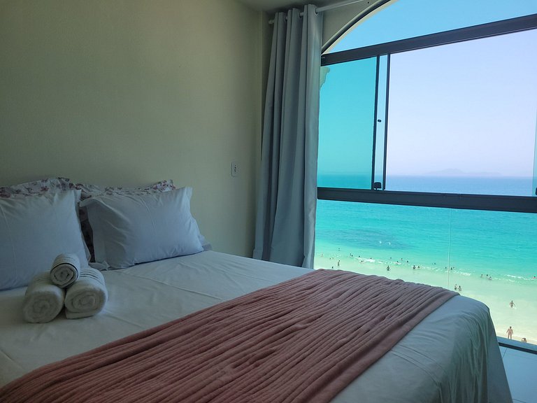 Loft Solar da Prainha - Cama Queen e vista do mar