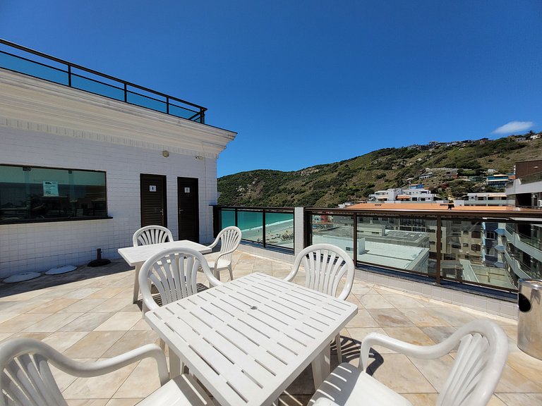 Loft Janela do Mirante - Cama King e vista do mar